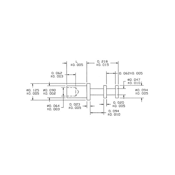 Concord Electronics MIL NON-INS DBLTURRET TERM, 0.327" L, 0.094", 15-209-2-088-100 15-209-2-088